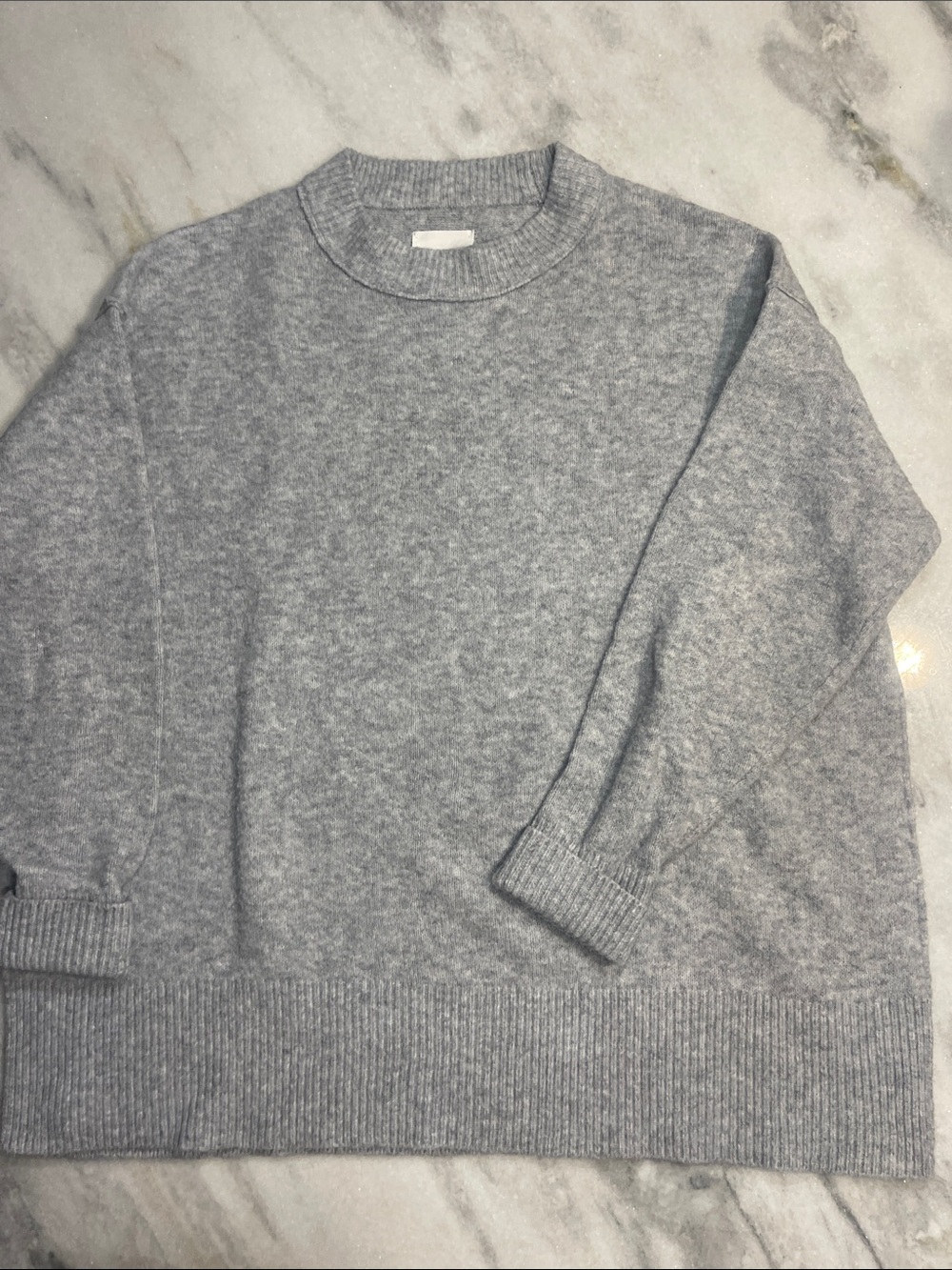 aerie Soft Heather Gray Crewneck Sweater